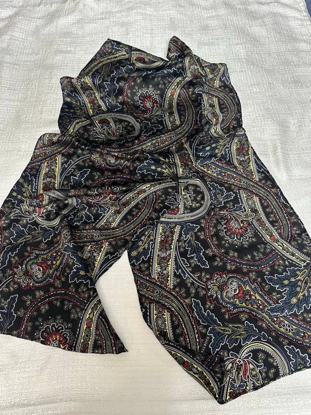 Silk paisley-print scarf by Talbots